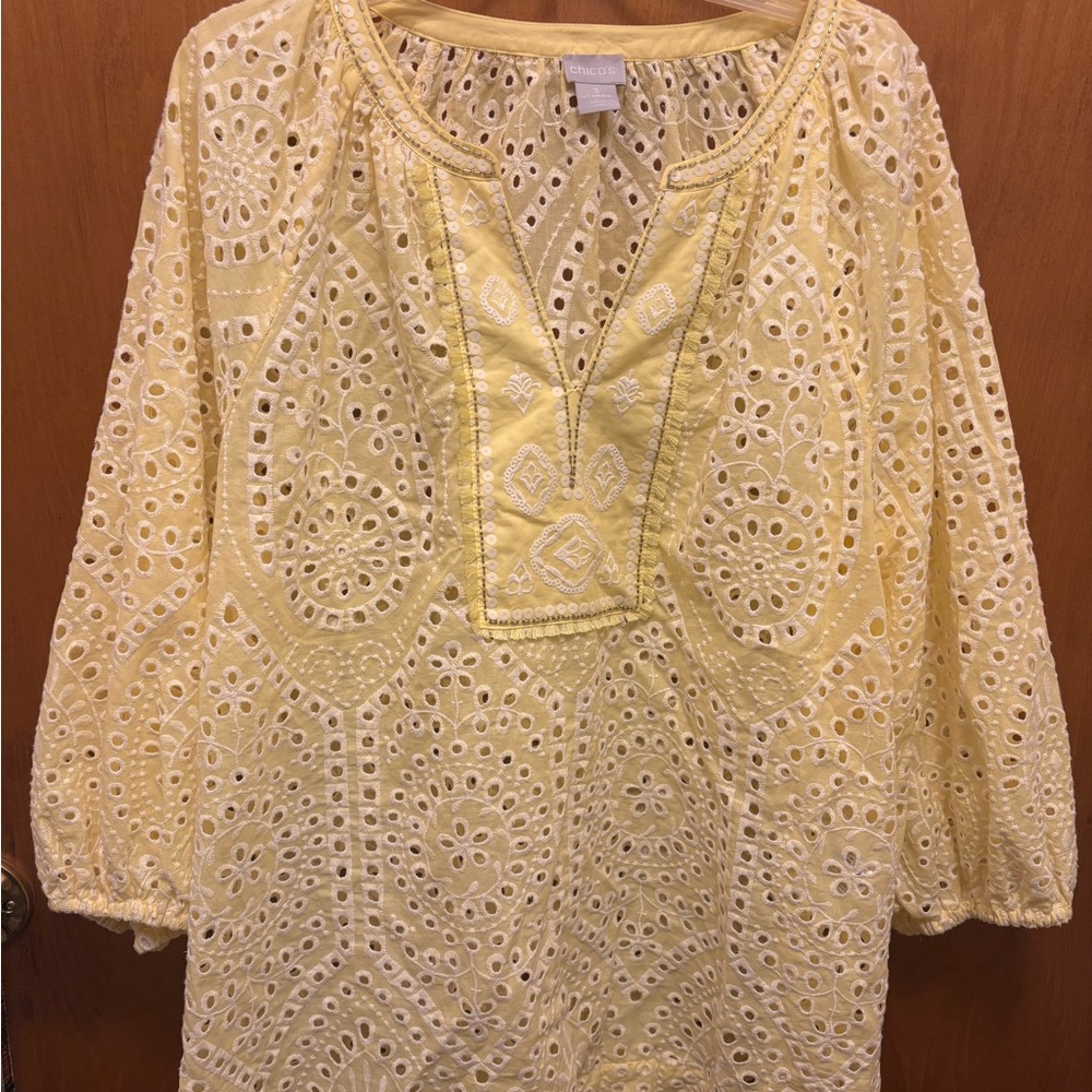 Chicos Eyelet Top